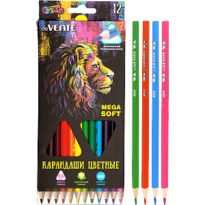 карандаши 12цв. trio mega soft 4м, диаметр грифеля 3мм, трехгранные, 5022127, 5022915 /devente изображение карандаши 12цв. trio mega soft 4м, диаметр грифеля 3мм, трехгранные, 5022127, 5022915 /devente