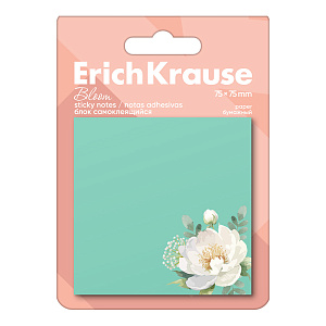бумага самоклеящаяся 75*75 50л с дизайном pastel bloom зеленая 61662 /ek изображение бумага самоклеящаяся 75*75 50л с дизайном pastel bloom зеленая 61662 /ek
