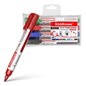 набор 4 маркеров для доски liquid lw-600 58362 /ек