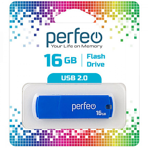 флэш карта 16gb perfeo usb c05 голубая изображение флэш карта 16gb perfeo usb c05 голубая