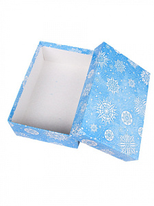 коробка подарочная 32*20*6 снежинки кор-1811 /miland
