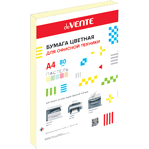 бумага  а4 20л, 80г/м2,  пастель желтый   2072902  2072234  /devente