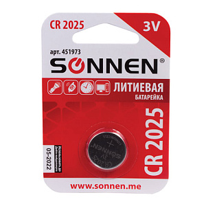 батарейка sonnen lithium cr2025 451973