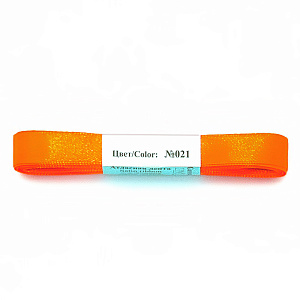 лента атласная 12мм*5,4м al-12p оранжевая №021 /gamma