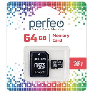 карта памяти 64gb perfeo high-capacity micro sdxc class 10 адаптер изображение карта памяти 64gb perfeo high-capacity micro sdxc class 10 адаптер
