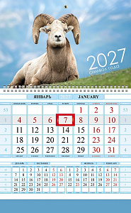календарь квартальный 2027 1 гребень соло-люкс символ года 1кв1гр4ц_ /hatber изображение календарь квартальный 2027 1 гребень соло-люкс символ года 1кв1гр4ц_ /hatber