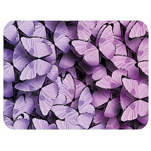 покрытие на стол для лепки а3 32*43см  сиреневые бабочки, ламин.картон, нпд-21 /пчелка