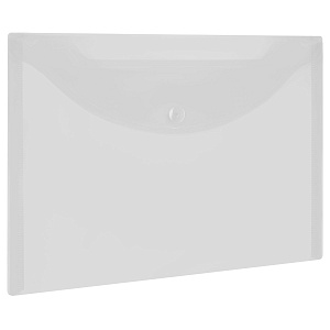 папка-конверт на кнопке а5, 0,15мм прозрачная, 273065 /brauberg