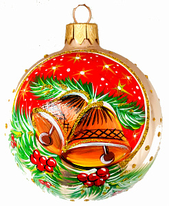 шар 4,5 новогодние колокольчики подар. уп. ку-80-193164 изображение шар 4,5 новогодние колокольчики подар. уп. ку-80-193164