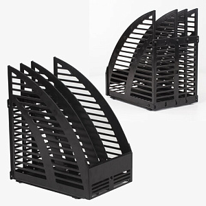 лоток вертикальный 3 отдела, сетчатый сборный черный, 237293 /staff