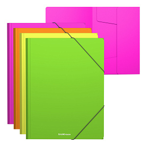 папка-конверт на резинках пластиковая matt neon, до 300л, 0,6мм 50388 /ек изображение папка-конверт на резинках пластиковая matt neon, до 300л, 0,6мм 50388 /ек