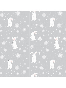бумага упаковочная 70*100см зимний зайка уб-4322 /miland изображение бумага упаковочная 70*100см зимний зайка уб-4322 /miland