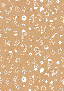 бумага крафт 70*100см новый год wap-03 №06 /stilerra